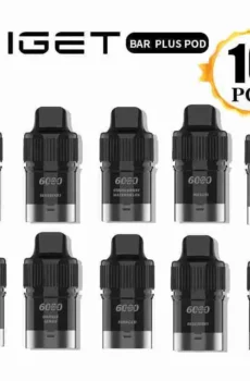 Features: 1 x IGET Bar PRO disposable device NET WEIGHT: 93g Pre-charged, Simply puff on the device to activate Up to 10000+ Puffs per disposable Compact, Light, and Portable Mesh Coil